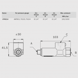 Atm214 manometerfäste