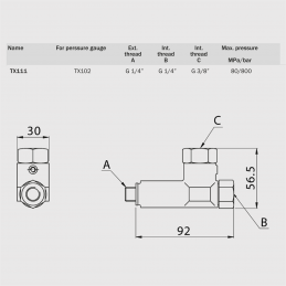 Tx111 manometerfäste