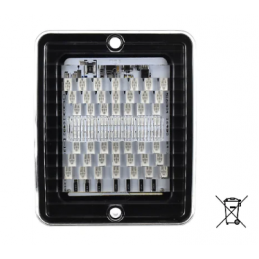 Led baklampa briod bak-bromslampa klart glas 10-30 v