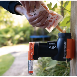 10-pack Goodnature lockbetespasta med nötsmörssmak för råttfällor och musfällor.