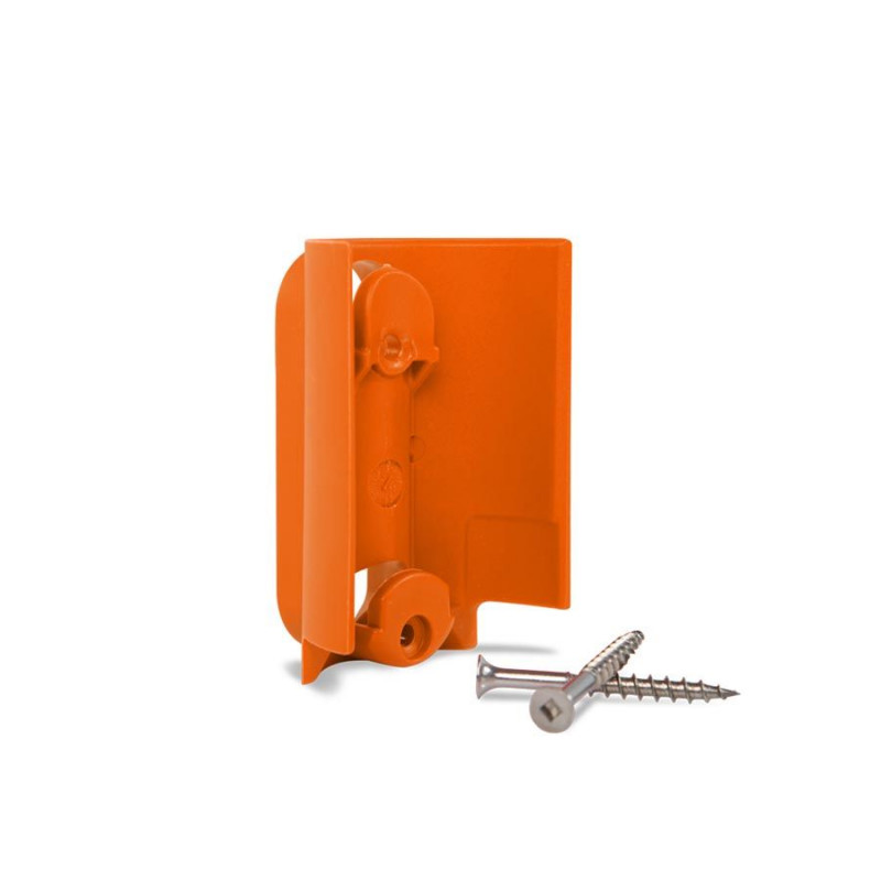 Svart originalfäste i plast för montering av Goodnature A24 råttfälla