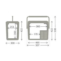 Bärbar kompressorkylbox, 19...