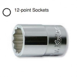Hylsa 1/2" x 16mm tolvkant...