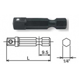 Hylsfäste 1/4"x1/4" 100mm