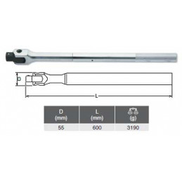 Dragskaft 1" ledat 600mm