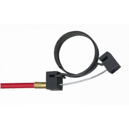 Slangklammer, röd kabel