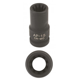 Bromsokshylsa 10kant 15mm