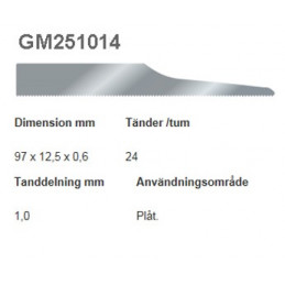 Sticksågsblad 97mm-14 tpi