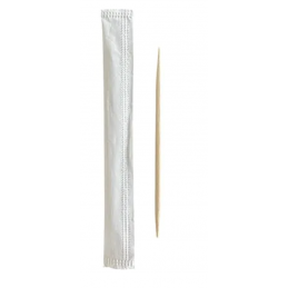 Tandpetare, trä singelförpackning "pure" rund 6,5 cm 12-pack