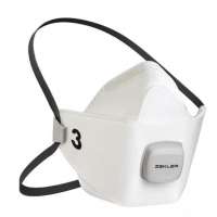 Zekler 1503V är en högpresterande mask med mycket hög filtreringseffektivitet och skyddar mot fint damm och partiklar under ett arbetsskift